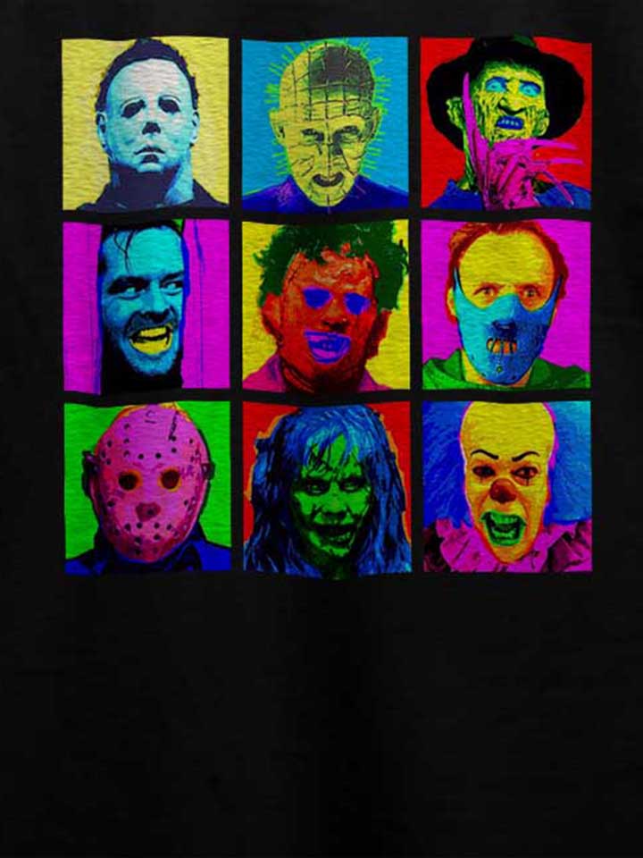 horror-pop-art-t-shirt schwarz 4