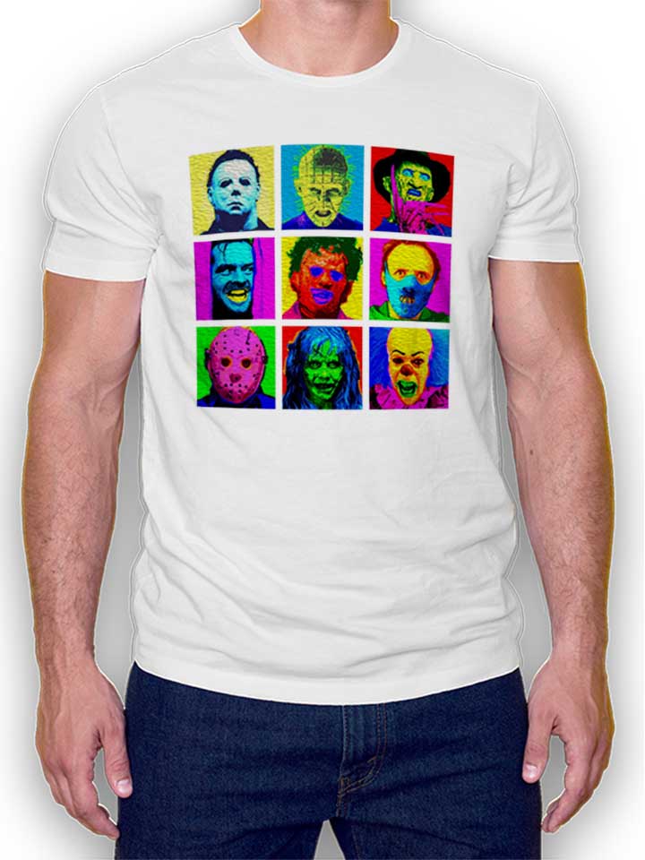 Horror Pop Art T-Shirt bianco L