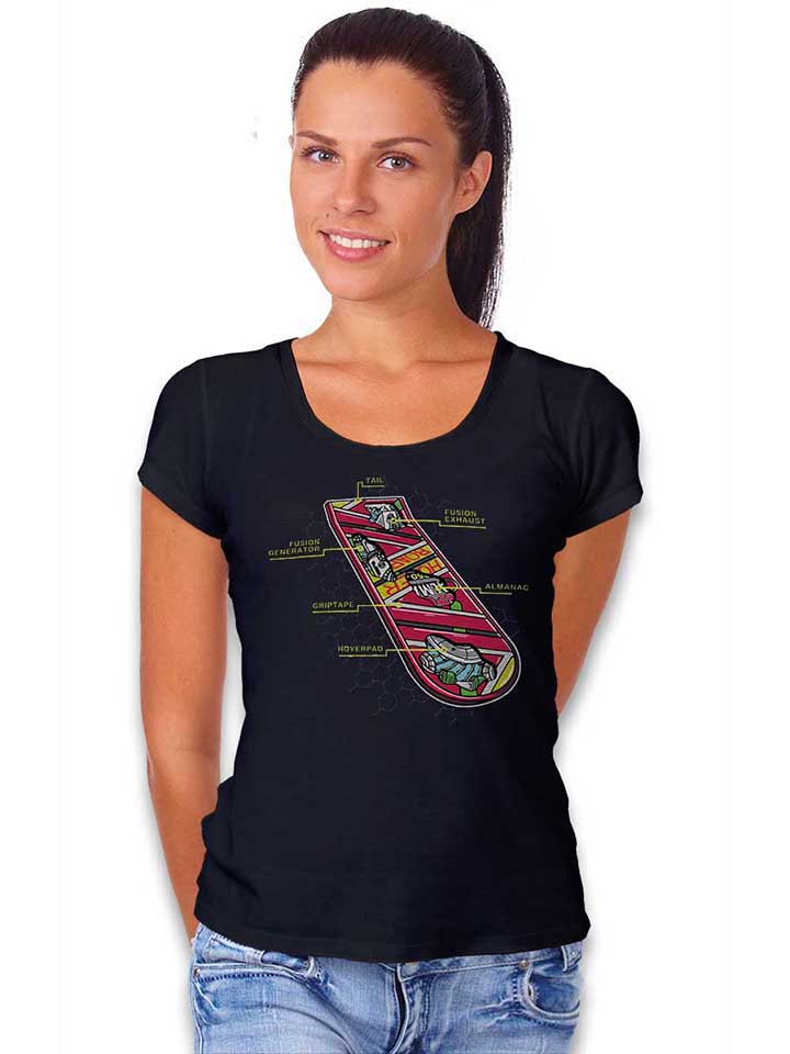 hoverboard-anatomy-damen-t-shirt schwarz 2