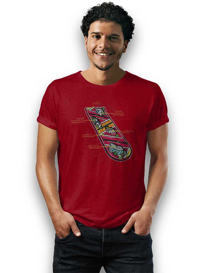 hoverboard-anatomy-t-shirt bordeaux 2