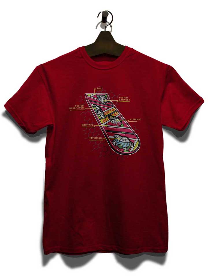 hoverboard-anatomy-t-shirt bordeaux 3