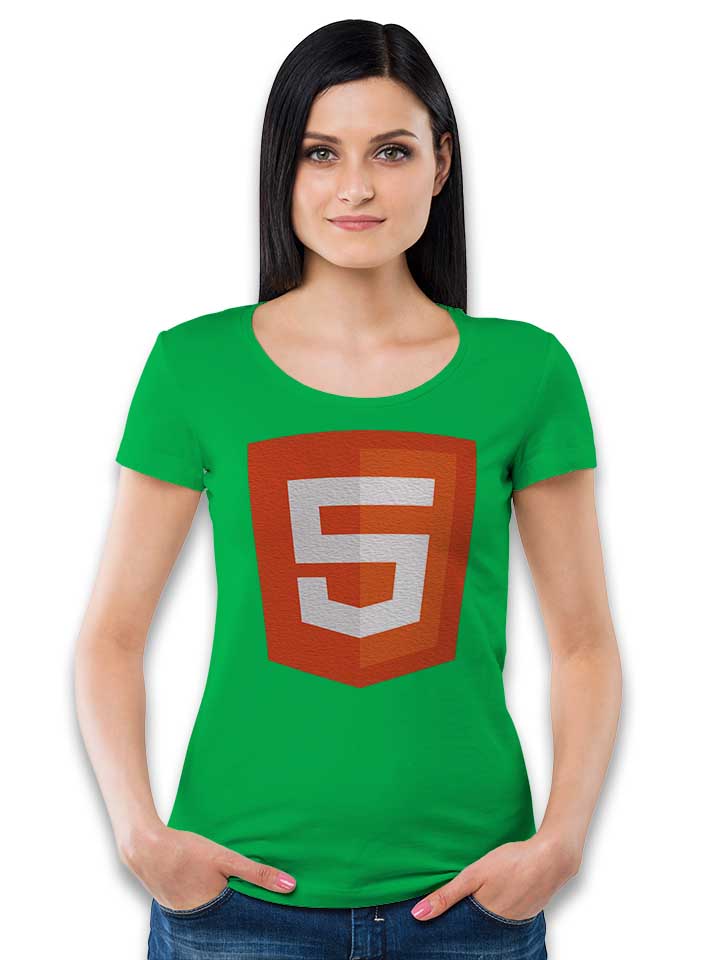 html-5-logo-damen-t-shirt gruen 2