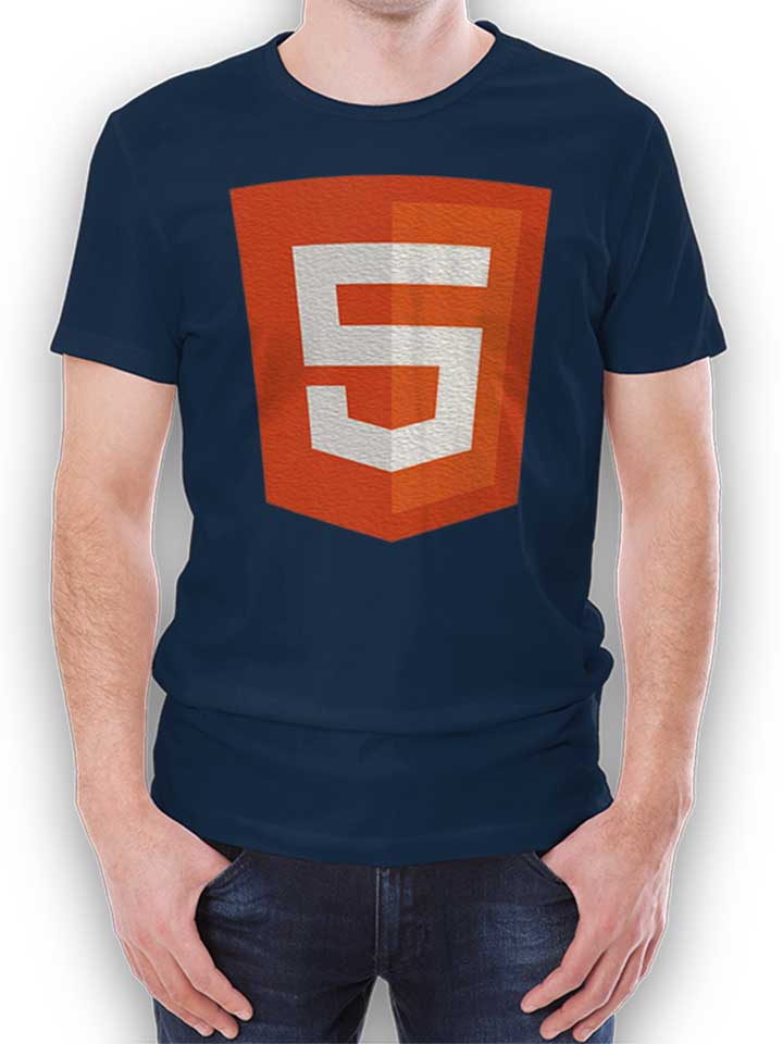 html-5-logo-t-shirt dunkelblau 1