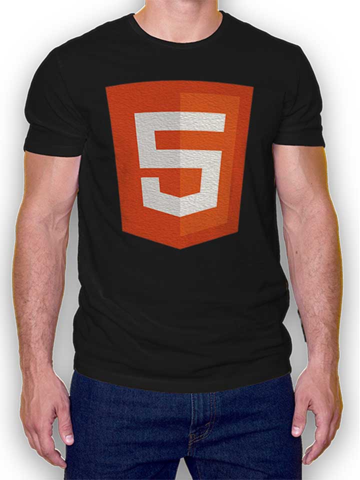 html-5-logo-t-shirt schwarz 1