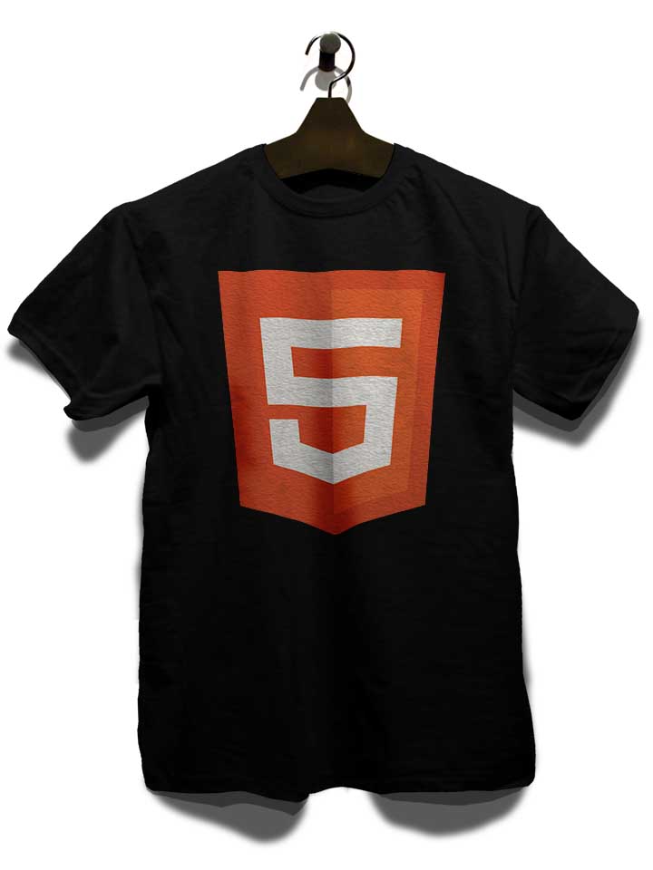 html-5-logo-t-shirt schwarz 3