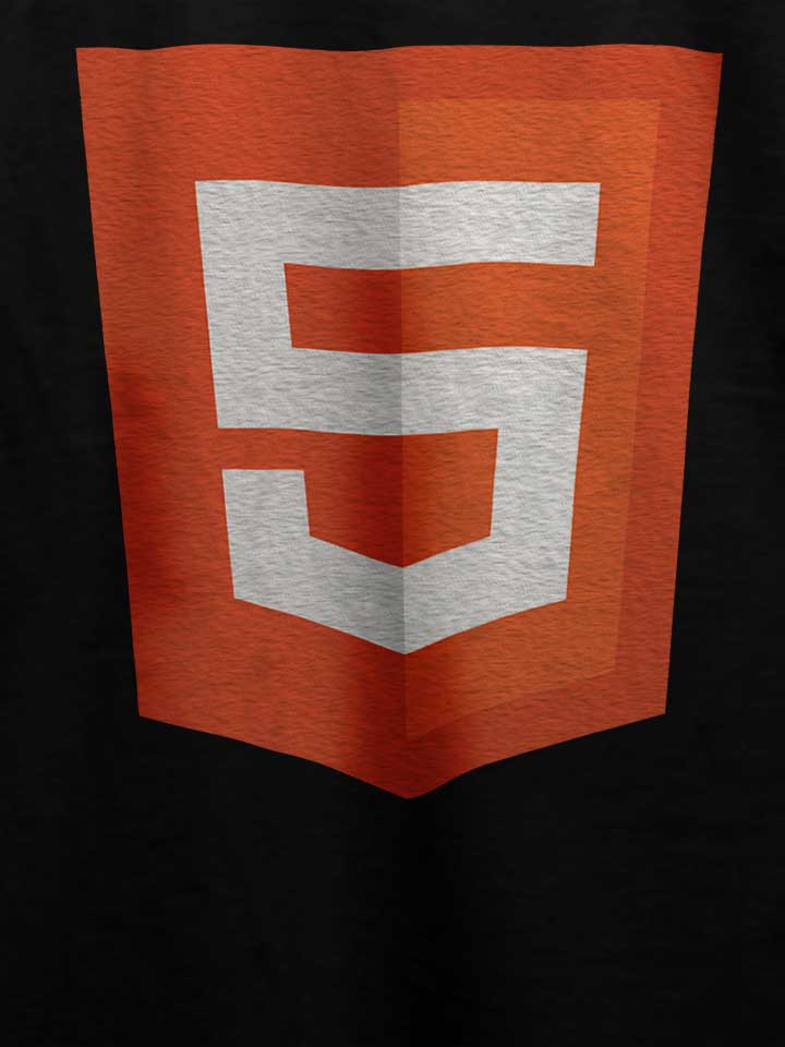 html-5-logo-t-shirt schwarz 4