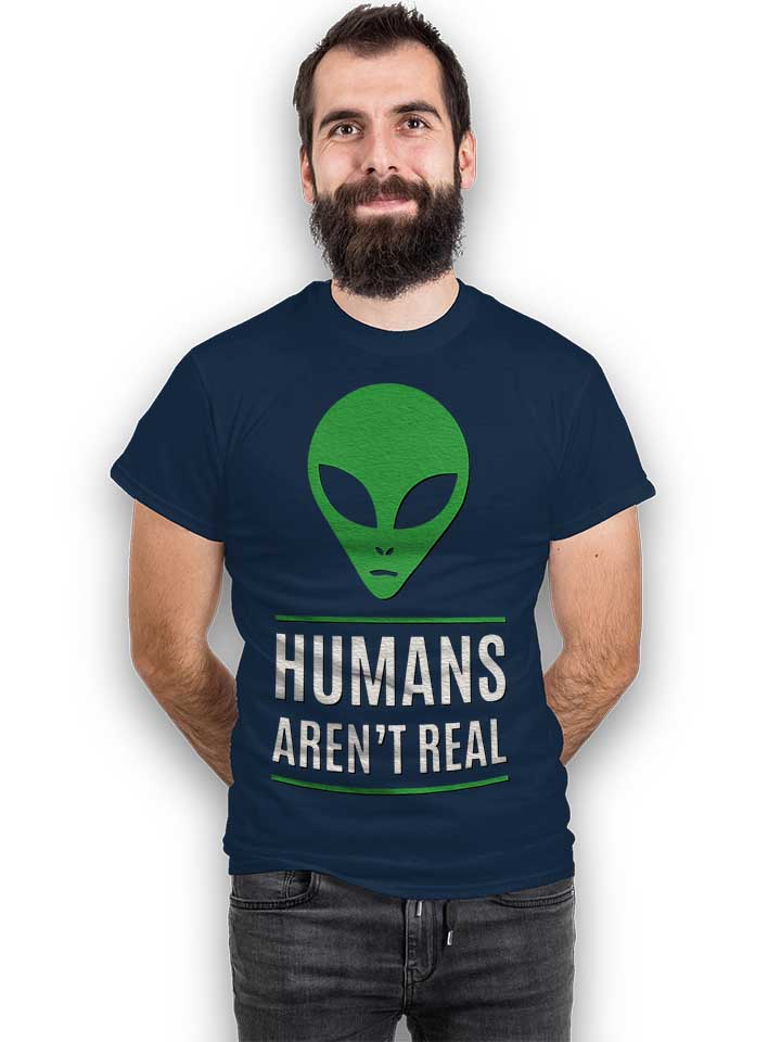 humans-arent-real-t-shirt dunkelblau 2