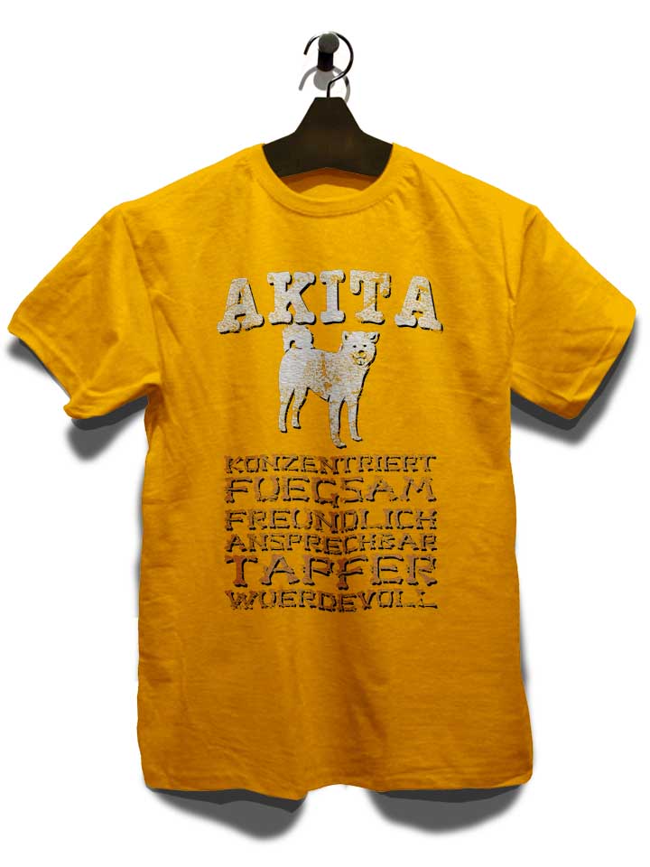 hund-akita-t-shirt gelb 3