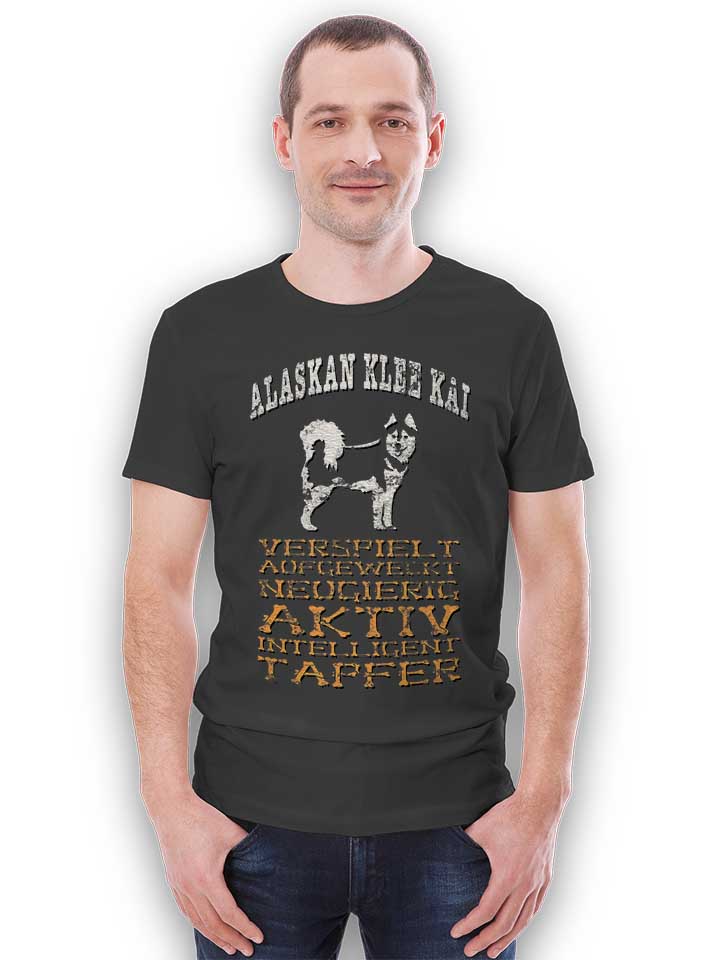 hund-alaskan-klee-kai-t-shirt dunkelgrau 2