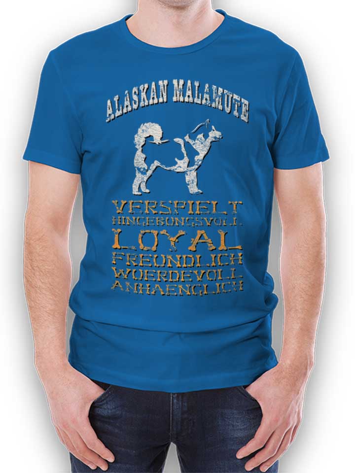 Hund Alaskan Malamute T-Shirt royal L