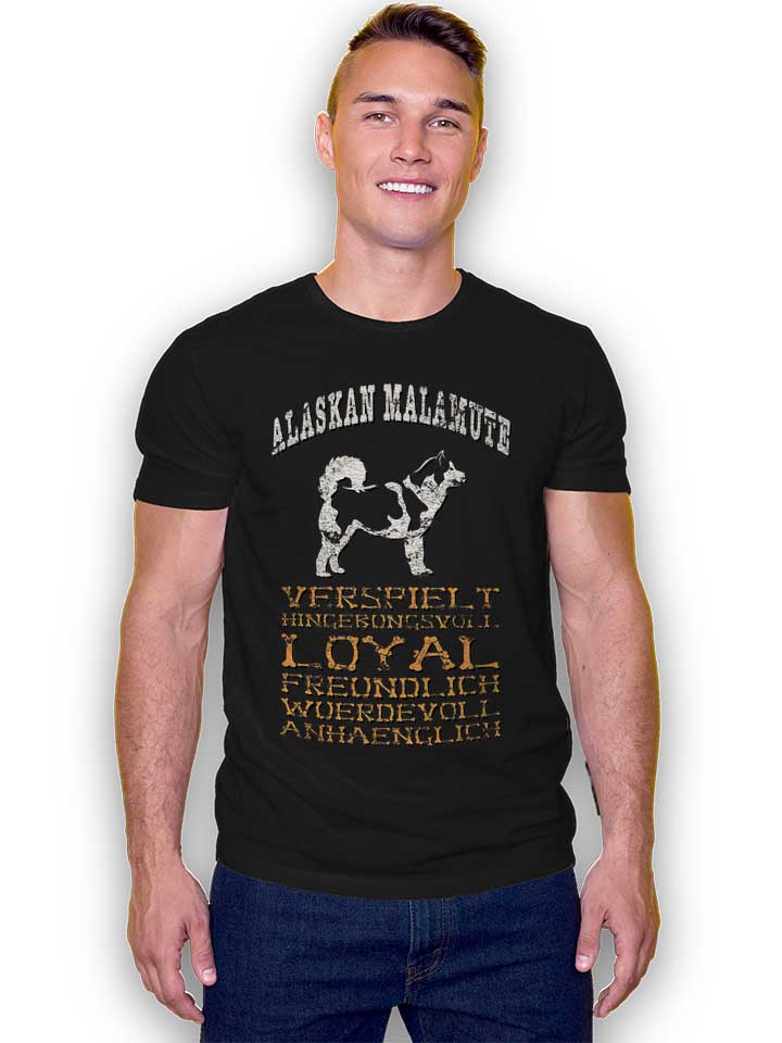 hund-alaskan-malamute-t-shirt schwarz 2