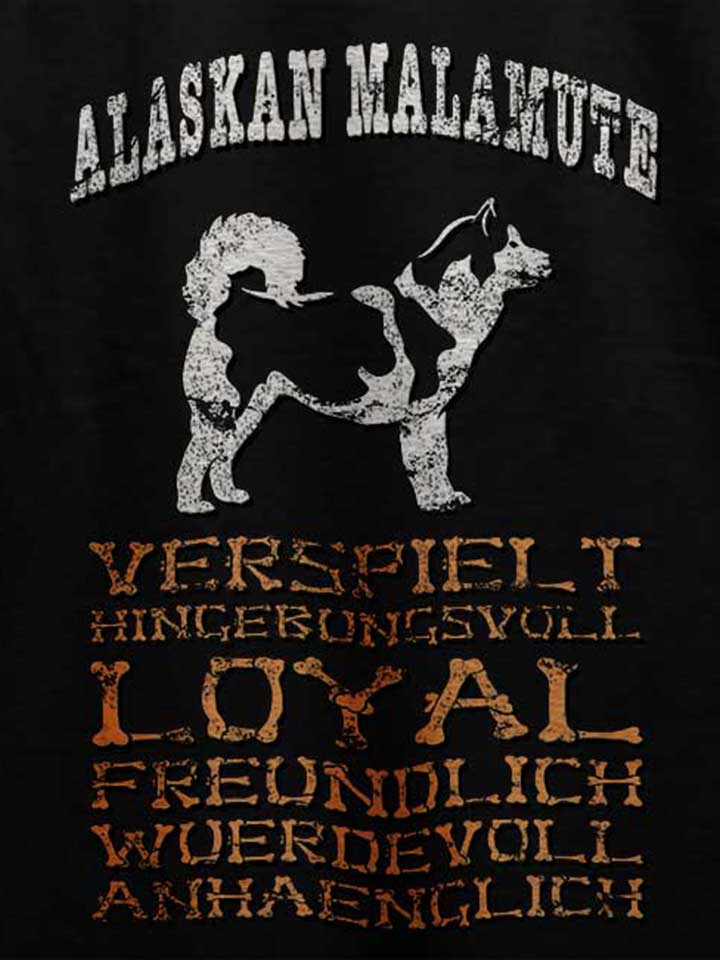 hund-alaskan-malamute-t-shirt schwarz 4