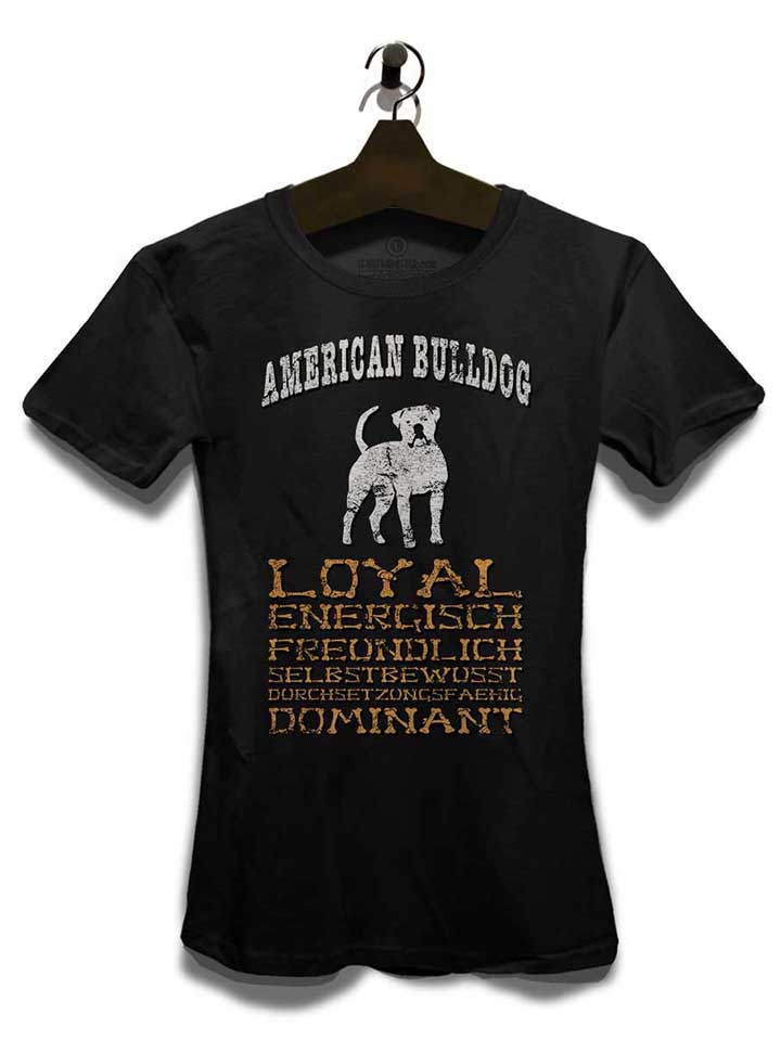 hund-american-bulldog-damen-t-shirt schwarz 3