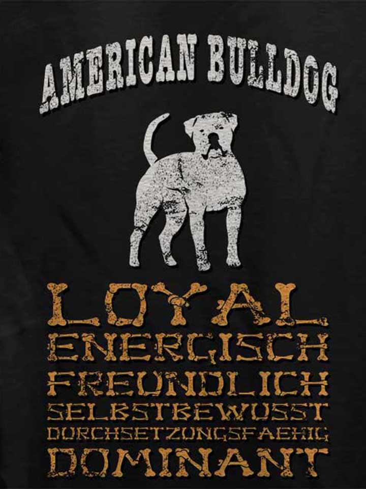 hund-american-bulldog-damen-t-shirt schwarz 4