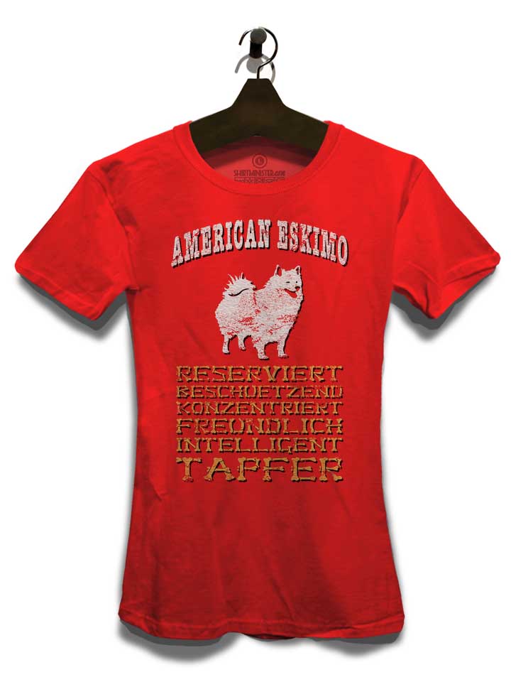 hund-american-eskimo-damen-t-shirt rot 3