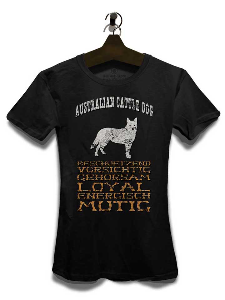 hund-australian-cattle-dog-damen-t-shirt schwarz 3