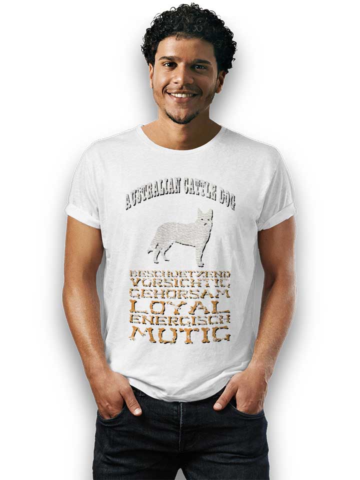hund-australian-cattle-dog-t-shirt weiss 2