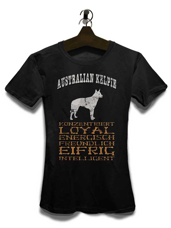 hund-australian-kelpie-damen-t-shirt schwarz 3