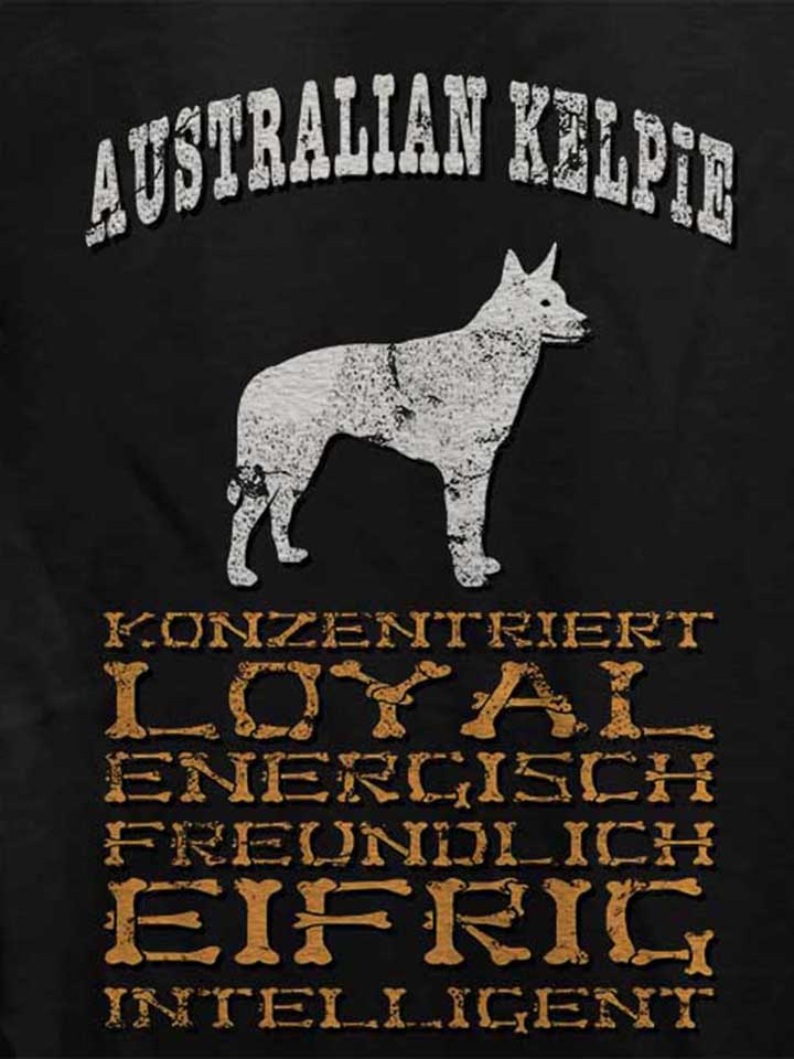 hund-australian-kelpie-damen-t-shirt schwarz 4