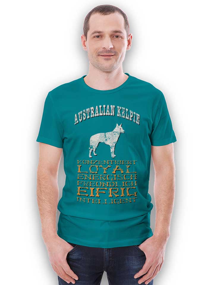 hund-australian-kelpie-t-shirt tuerkis 2