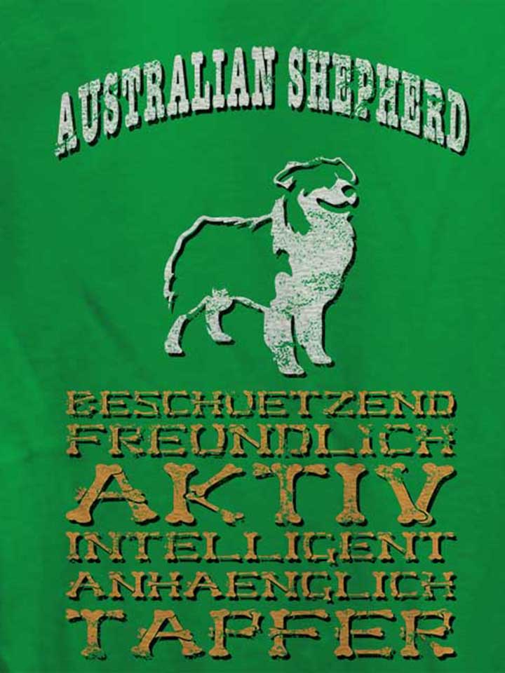 hund-australian-shepherd-damen-t-shirt gruen 4
