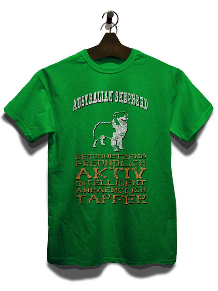 hund-australian-shepherd-t-shirt gruen 3