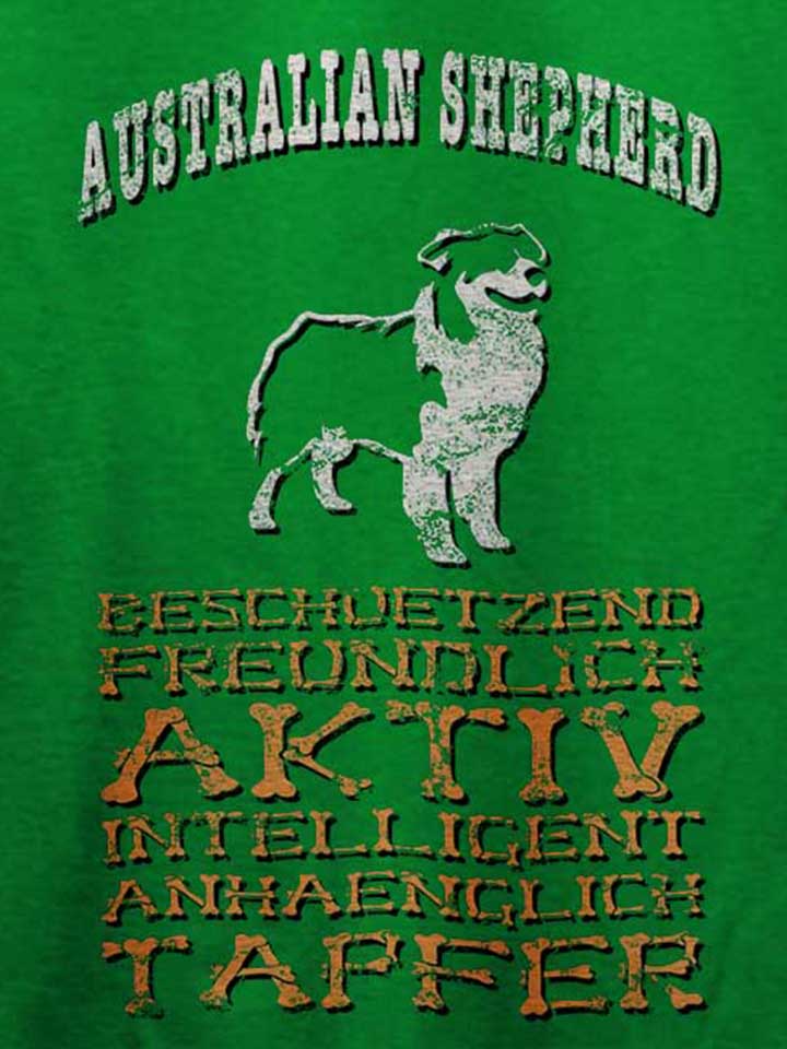 hund-australian-shepherd-t-shirt gruen 4