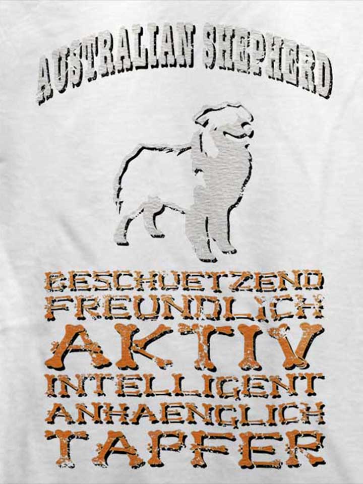 hund-australian-shepherd-t-shirt weiss 4