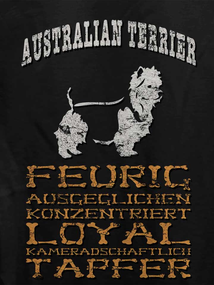 hund-australian-terrier-damen-t-shirt schwarz 4