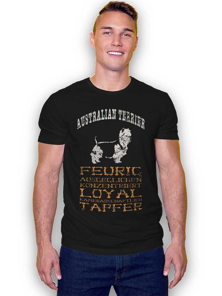 hund-australian-terrier-t-shirt schwarz 2