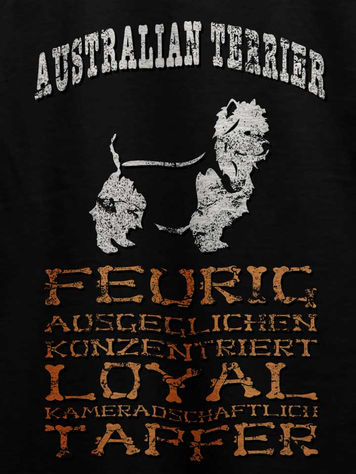 hund-australian-terrier-t-shirt schwarz 4