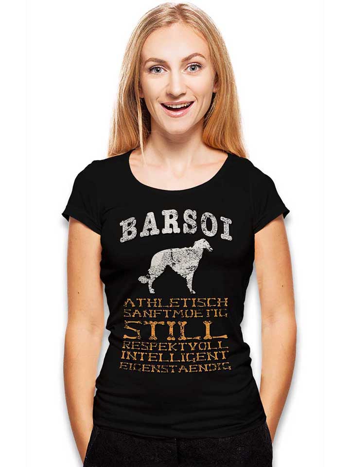 hund-barsoi-damen-t-shirt schwarz 2