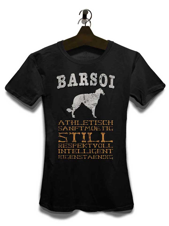 hund-barsoi-damen-t-shirt schwarz 3