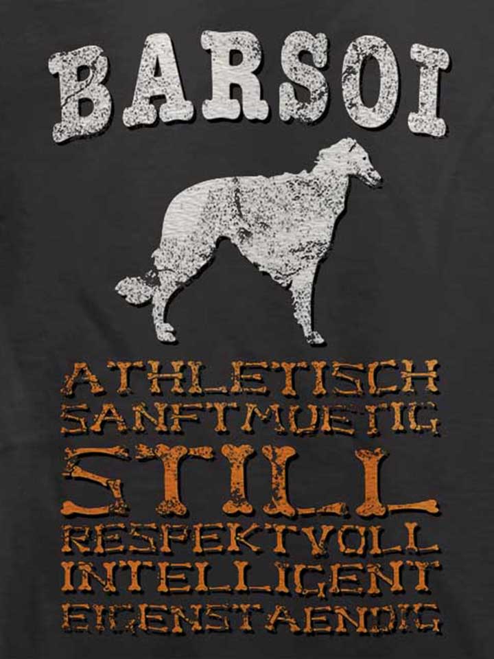 hund-barsoi-t-shirt dunkelgrau 4