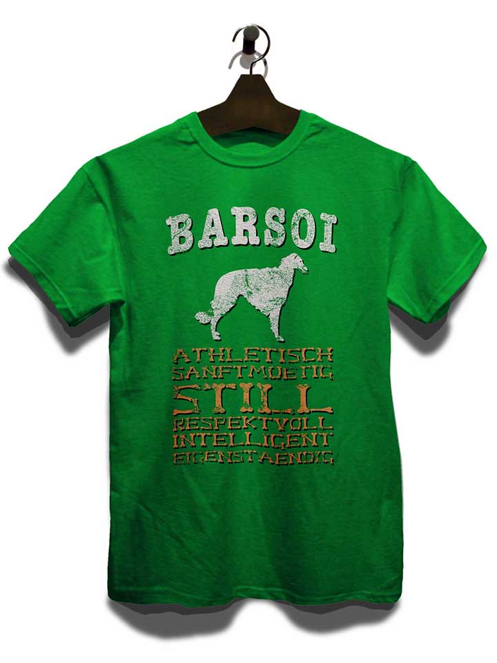 hund-barsoi-t-shirt gruen 3