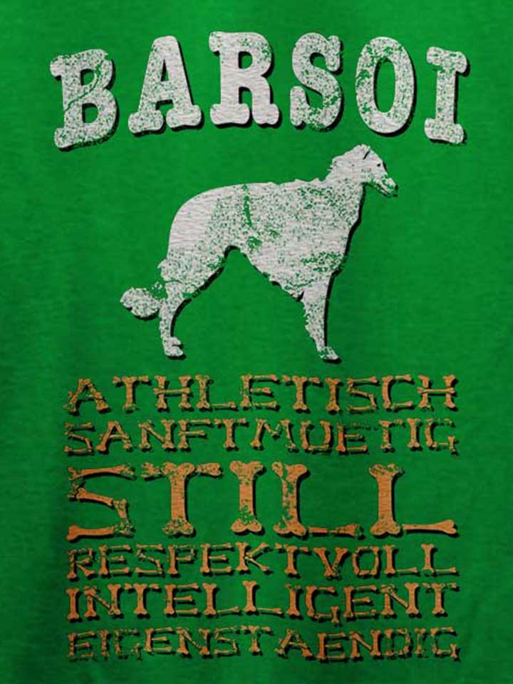 hund-barsoi-t-shirt gruen 4