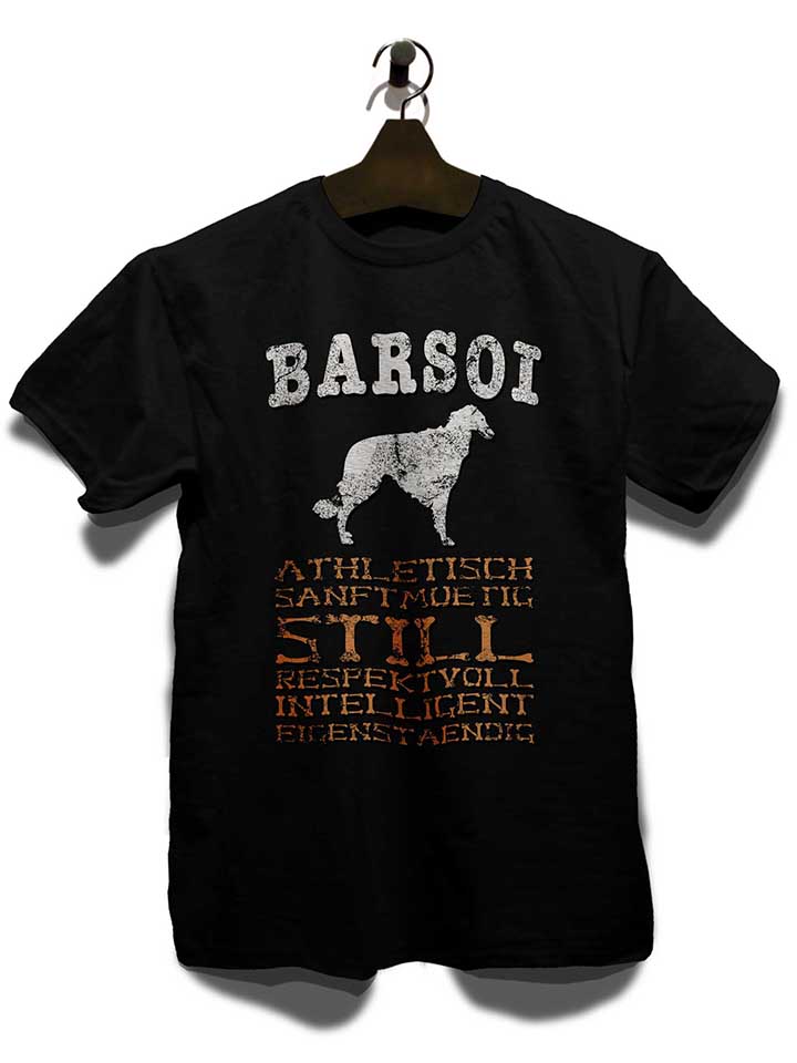 hund-barsoi-t-shirt schwarz 3