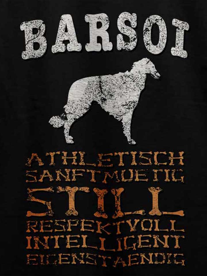 hund-barsoi-t-shirt schwarz 4