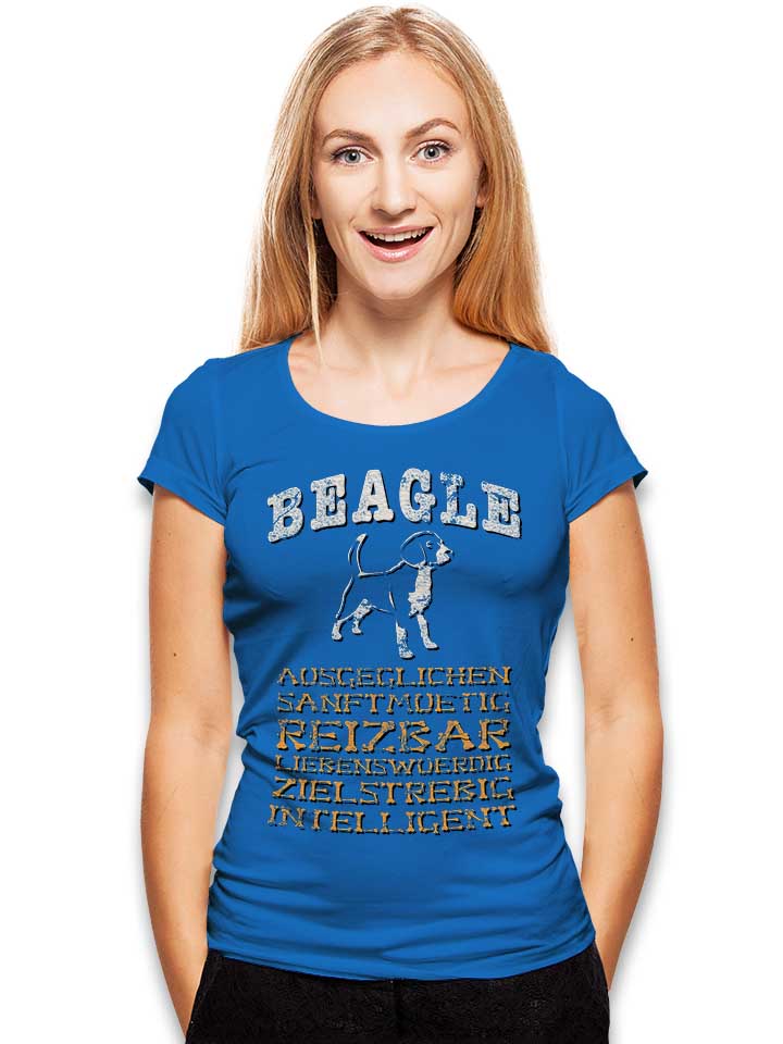 hund-beagle-damen-t-shirt royal 2