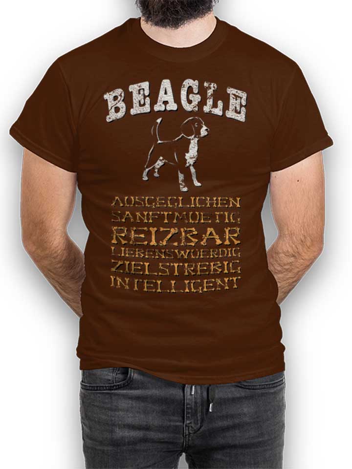 Hund Beagle T-Shirt braun L