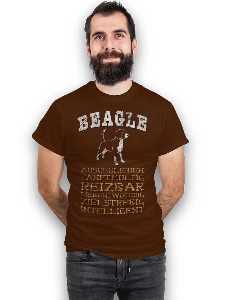 hund-beagle-t-shirt braun 2