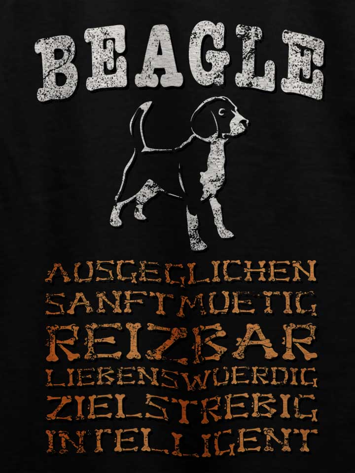 hund-beagle-t-shirt schwarz 4