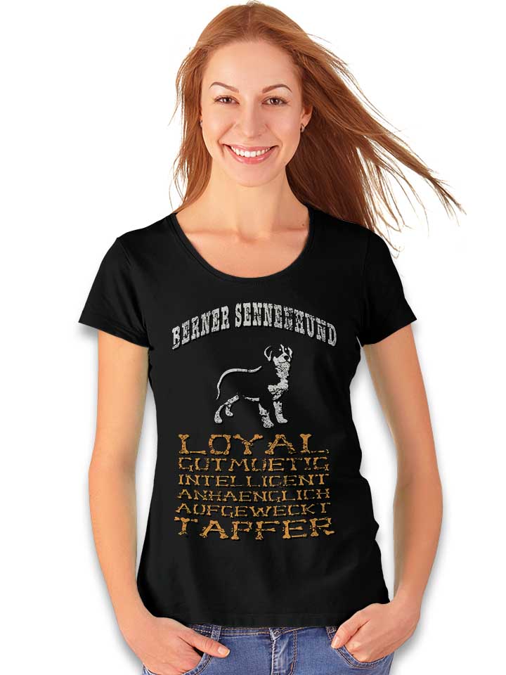 hund-berner-sennenhund-damen-t-shirt schwarz 2