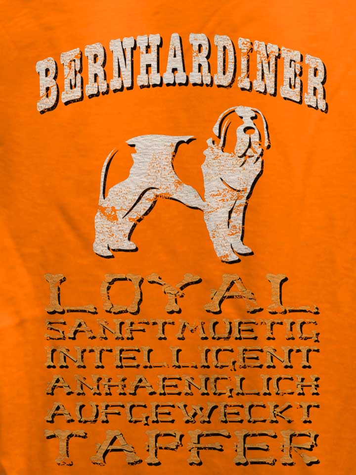 hund-bernhardiner-damen-t-shirt orange 4