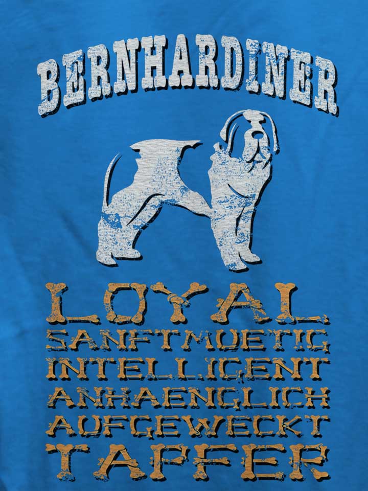 hund-bernhardiner-damen-t-shirt royal 4