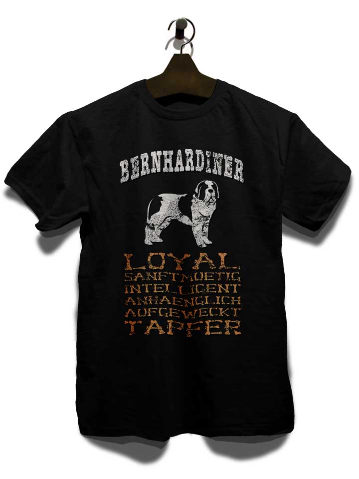 hund-bernhardiner-t-shirt schwarz 3