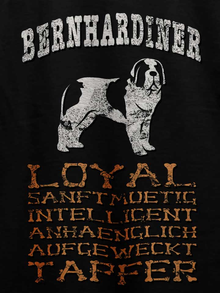hund-bernhardiner-t-shirt schwarz 4