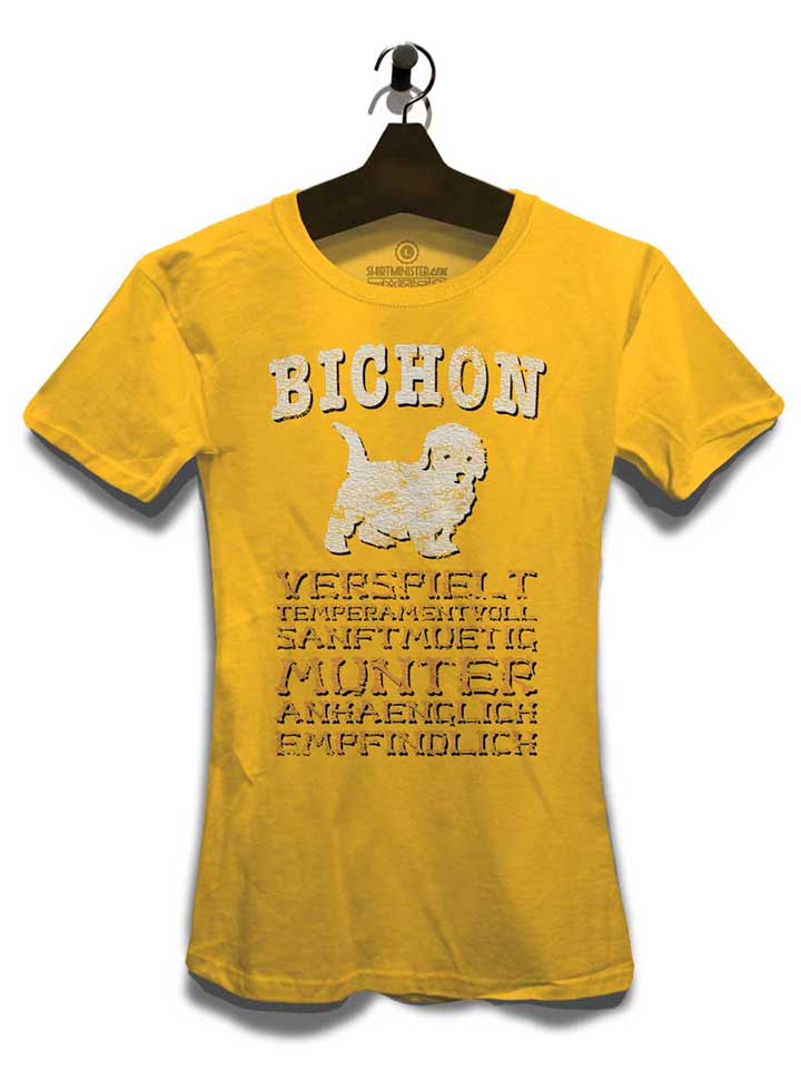 hund-bichon-damen-t-shirt gelb 3