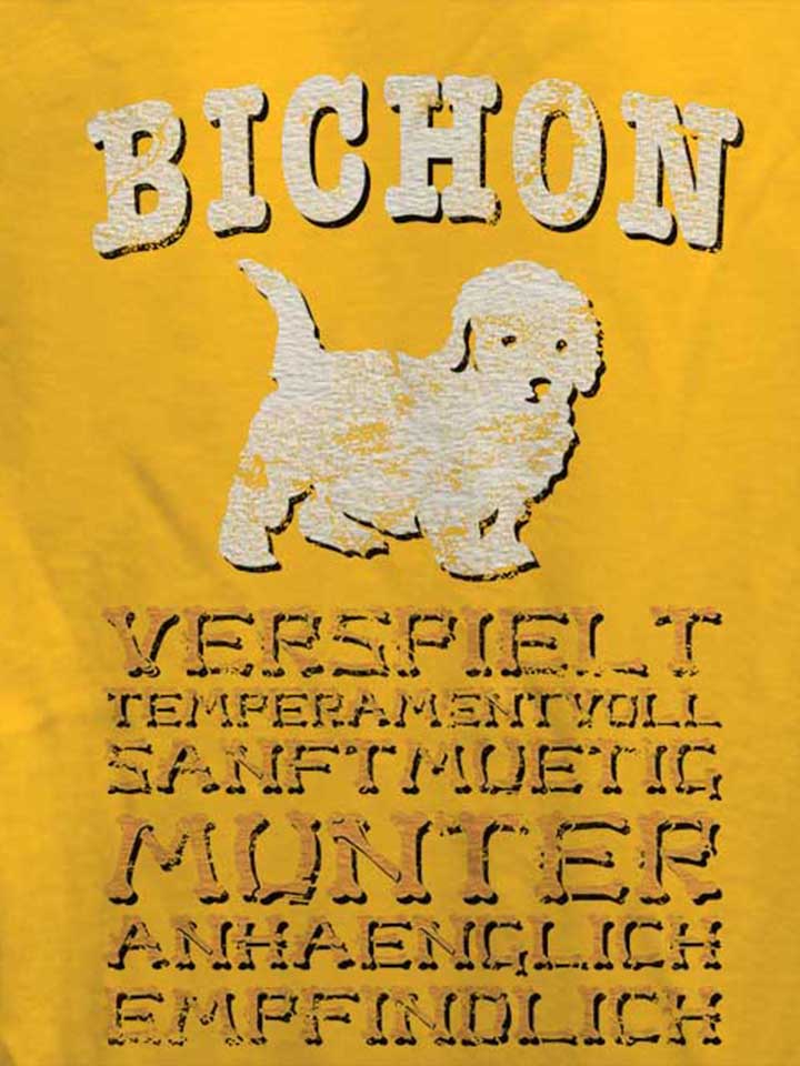 hund-bichon-damen-t-shirt gelb 4