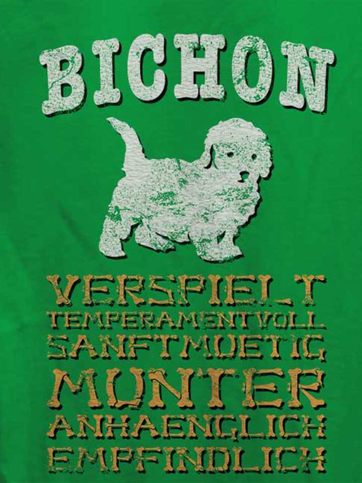 hund-bichon-damen-t-shirt gruen 4
